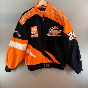 VTG NASCAR Tony Stewart #20 Championship Jacket Jh Design Sz L Home Depot Racing